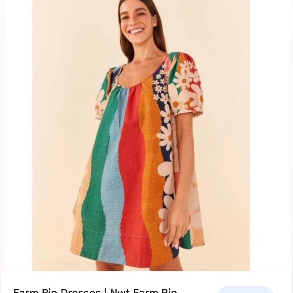 super fun daisy mini dress farm rio XS